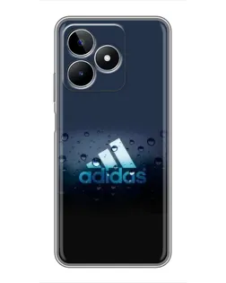 Чехол для Realme C53 с картинкой «Adidas Water Drops»