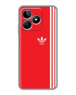 Чехол для Realme C53 с картинкой «Красный минимализм Adidas»