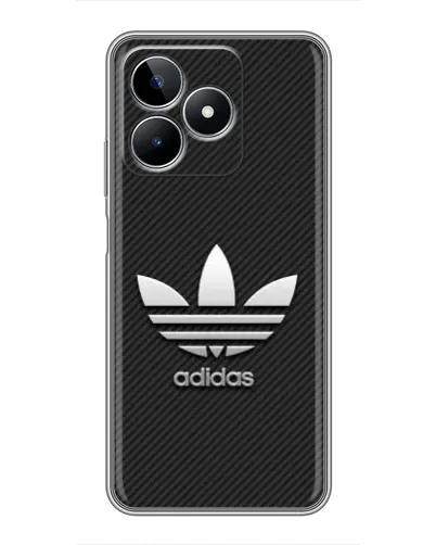Чехол для Realme C53 с картинкой «Adidas Карбоновая текстура»