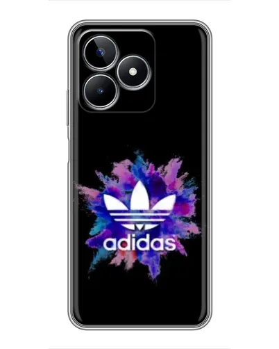 Чехол для Realme C53 с картинкой «Взрыв красок Adidas»