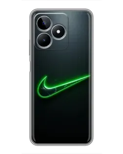Чехол для Realme C53 с картинкой «Неоновый контур Nike» Чехол для Realme C53 с картинкой «Неоновый контур Nike»