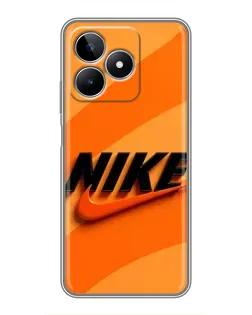 Чохол для Realme C53 з картинкою «Помаранчевий драйв Nike»