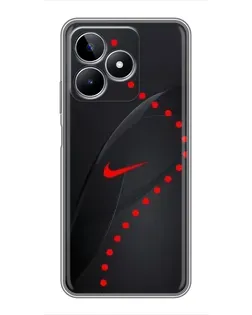 Чехол для Realme C53 с картинкой «Абстрактный дизайн Nike»