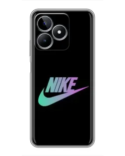 Чехол для Realme C53 с картинкой «Nike — городская ночь»