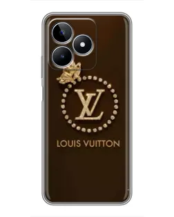 Чехол для Realme C53 с картинкой «LV — золотая печать»
