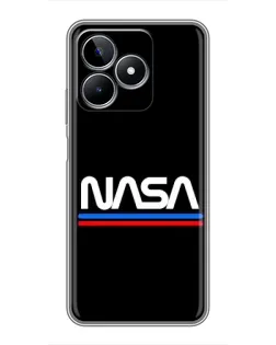 Чохол для Realme C53 з картинкою «NASA — класика Red Blue»