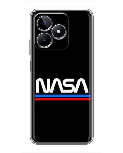 Чехол для Realme C53 с картинкой «NASA — классика Red Blue» Чехол для Realme C53 с картинкой «NASA — классика Red Blue»