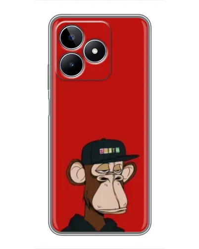Чехол для Realme C53 с картинкой «Bored Ape — красный фон» Чехол для Realme C53 с картинкой «Bored Ape — красный фон»