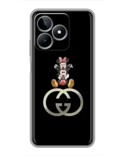 Чехол для Realme C53 с картинкой «Минни Маус на лого»