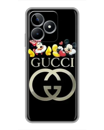 Чехол для Realme C53 с картинкой «Gucci — герои Disney»