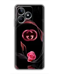 Чехол для Realme C53 с картинкой «Gucci — неоновая роза»