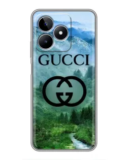 Чехол для Realme C53 с картинкой «Gucci — горный пейзаж»