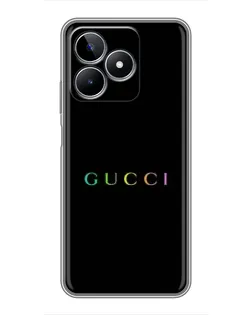 Чехол для Realme C53 с картинкой «Gucci — неоновый минимализм»