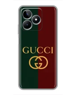 Чехол для Realme C53 с картинкой «Gucci — темно-зеленый градиент»