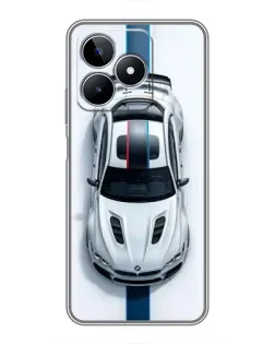 Чехол для Realme C53 с картинкой «Вид сверху — BMW M»