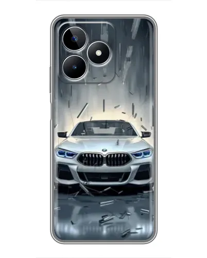 Чехол для Realme C53 с картинкой «BMW в свете фар»