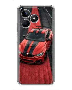Чехол для Realme C53 с картинкой «BMW на красной дорожке»