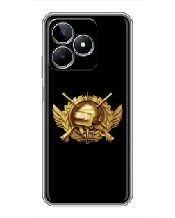 Чохол для Realme C53 з картинкою «PUBG — помаранчевий градієнт»