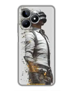 Чохол для Realme C53 з картинкою «PUBG — боєць у пилу»