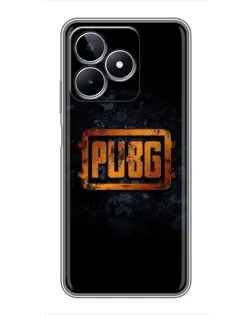 Чохол для Realme C53 з картинкою «PUBG — золотий логотип»