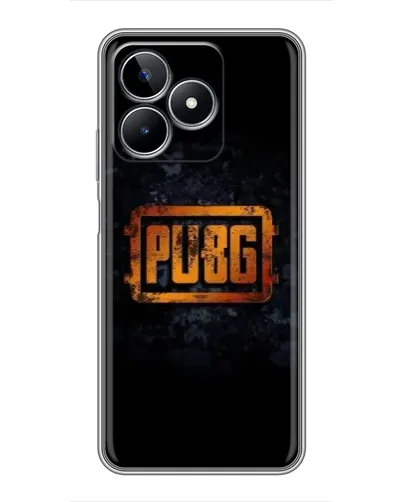 Чохол для Realme C53 з картинкою «PUBG — золотий логотип»