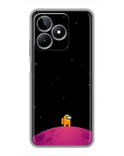 Чохол для Realme C53 з картинкою «Самотній герой на планеті»