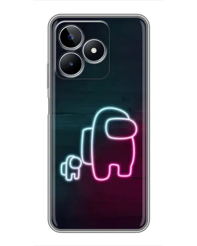 Чехол для Realme C53 с картинкой «Among Us неон-арт» Чехол для Realme C53 с картинкой «Among Us неон-арт»
