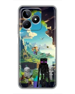 Чохол для Realme C53 з картинкою «Ендермен у лісі»