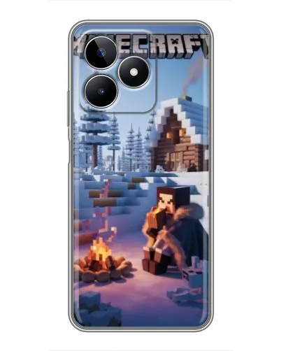 Чохол для Realme C53 з картинкою «Зимовий Minecraft» Чохол для Realme C53 з картинкою «Зимовий Minecraft»