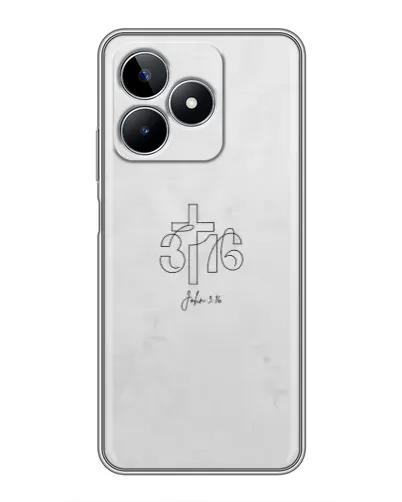 Чехол для Realme C53 с картинкой «Иоанна 3:16 Крест»