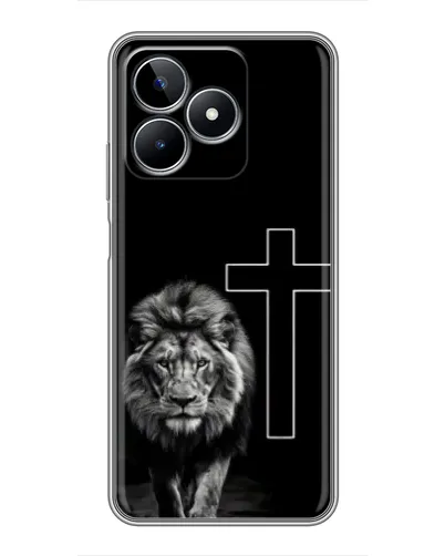 Чехол для Realme C53 с картинкой «Лев и Крест»