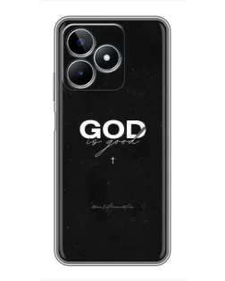 Чехол для Realme C53 с картинкой «GOD — Бог над всем»