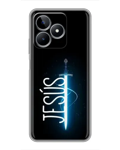 Чехол для Realme C53 с картинкой «Меч Духа Jesus»