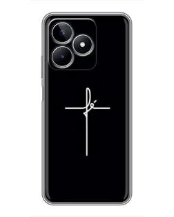 Чехол для Realme C53 с картинкой «Тонкий крест»