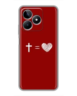 Чехол для Realme C53 с картинкой «Уравнение любви»