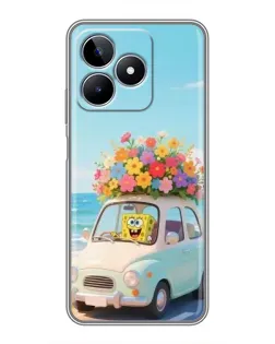 Чехол для Realme C53 с картинкой «Автомобильное путешествие»