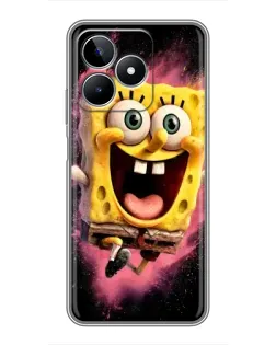 Чехол для Realme C53 с картинкой «Взрывной Спанч Боб»
