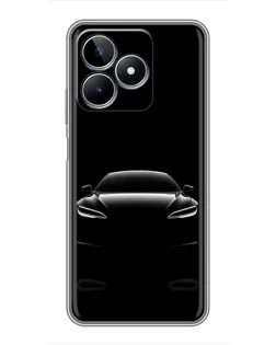 Чехол для Realme C53 с картинкой «Силуэт Tesla Night»