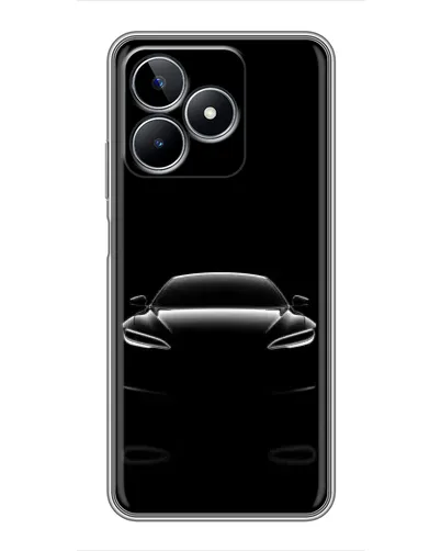 Чехол для Realme C53 с картинкой «Силуэт Tesla Night»