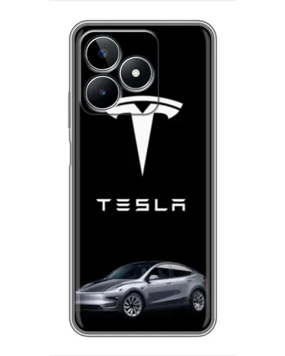 Чехол для Realme C53 с картинкой «Tesla Model Y»