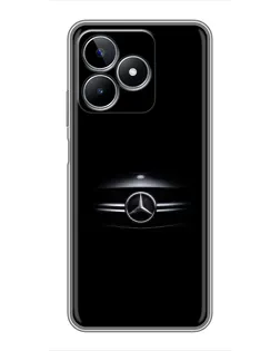 Чехол для Realme C53 с картинкой «Mercedes — абстрактные линии»