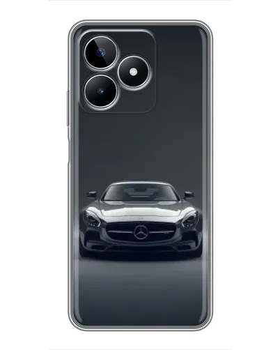 Чехол для Realme C53 с картинкой «Mercedes на черном»