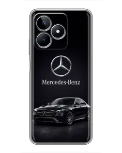 Чехол для Realme C53 с картинкой «Mercedes — решетка радиатора»