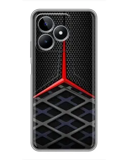 Чехол для Realme C53 с картинкой «Mercedes Carbon Grid»
