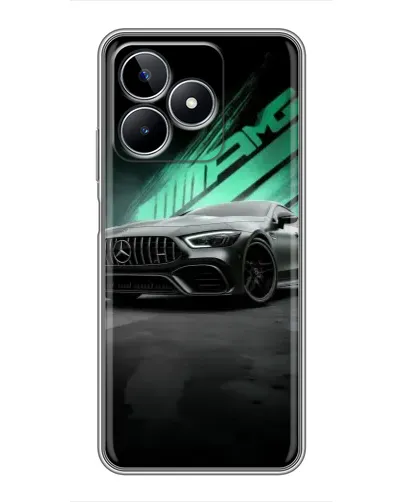 Чехол для Realme C53 с картинкой «Темный Mercedes AMG»
