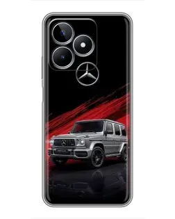 Чехол для Realme C53 с картинкой «Mercedes G-Class красный»