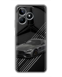 Чехол для Realme C53 с картинкой «Mercedes AMG — графика»