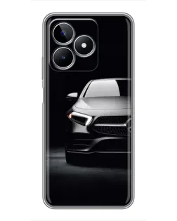 Чехол для Realme C53 с картинкой «Свет фар Mercedes»
