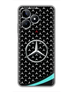 Чехол для Realme C53 с картинкой «Mercedes — бирюзовый акцент»