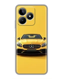 Чехол для Realme C53 с картинкой «Желтый Mercedes GT»